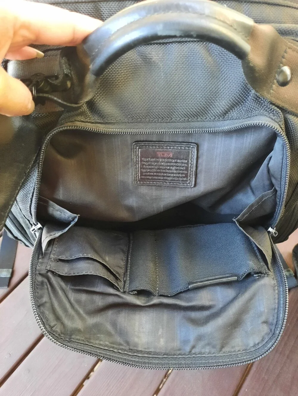 2 TUMI ALPA T-PASS Black Travel Backpack and Briefcase Set -